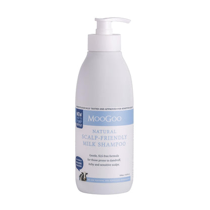 MooGoo Milk Shampoo - Gentle Sulfate-Free Formula for Itchy, Dry, Sensitive Scalps Prone to Eczema & Psoriasis – 16.9 fl oz Avelisse