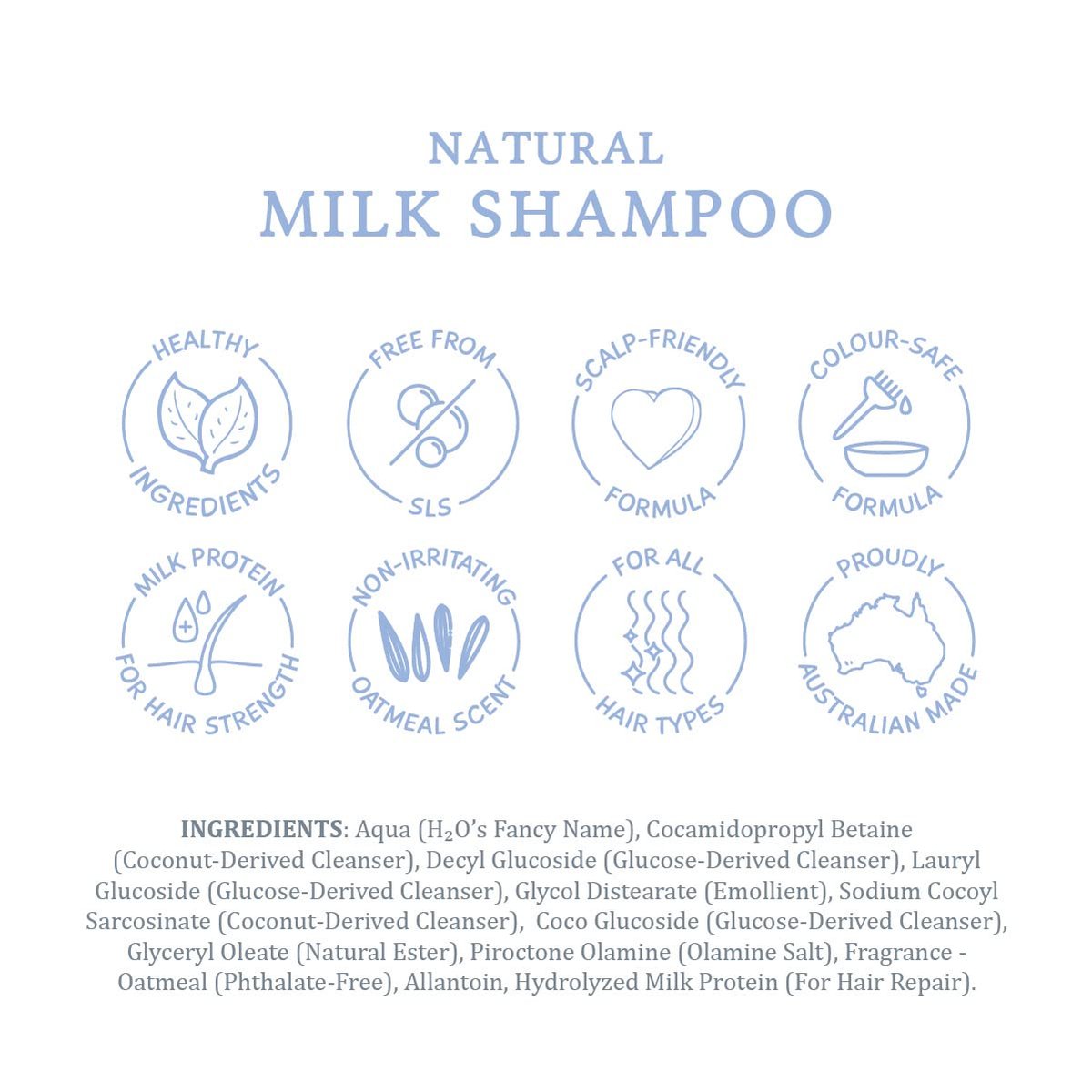 MooGoo Milk Shampoo - Gentle Sulfate-Free Formula for Itchy, Dry, Sensitive Scalps Prone to Eczema & Psoriasis – 16.9 fl oz Avelisse