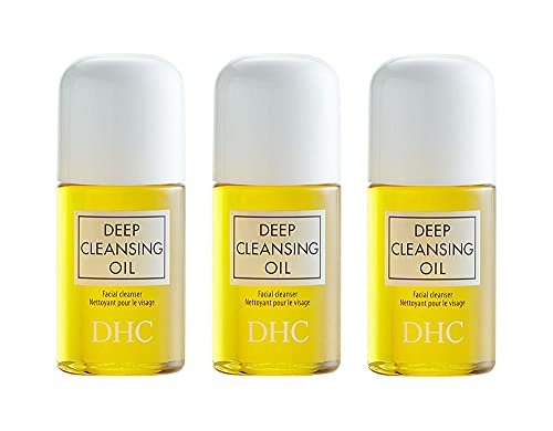 DHC Deep Cleansing Oil Mini (Pack of 3) - 1 Fl Oz Each - Gentle Makeup Remover & Facial Cleanser for All Skin Types Avelisse