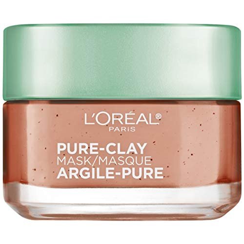 L'Oreal Paris Pure Clay Face Mask with Red Algae - Exfoliating & Pore Refining Mask for Clogged Pores, 1.7 oz Avelisse