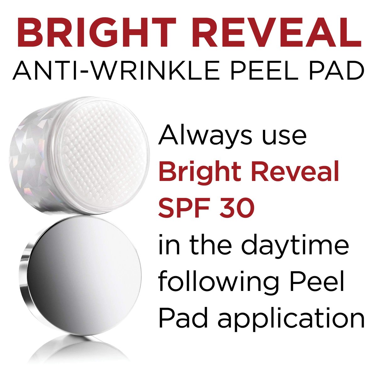 L'Oréal Paris Revitalift Bright Reveal Anti-Aging Exfoliating Peel Pads with Glycolic Acid, Reduce Wrinkles & Brighten Skin, 30 Count Avelisse