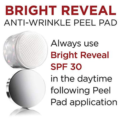 L'Oréal Paris Revitalift Bright Reveal Anti-Aging Exfoliating Peel Pads with Glycolic Acid, Reduce Wrinkles & Brighten Skin, 30 Count Avelisse