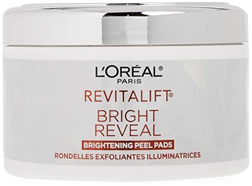 L'Oréal Paris Revitalift Bright Reveal Anti-Aging Exfoliating Peel Pads with Glycolic Acid, Reduce Wrinkles & Brighten Skin, 30 Count Avelisse