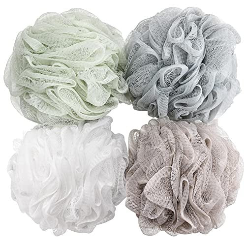 BTYMS Bath Sponge Shower Loofahs 60g Mesh Pouf Bath Scrunchies Body Wash Puff - Pack of 4 - görsel 2
