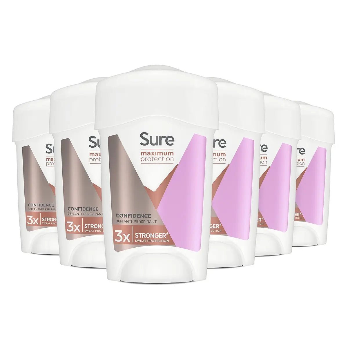 Sure Women Maximum Protection Confidence Antiperspirant Cream Stick, 45 ml (Pack of 6) Avelisse