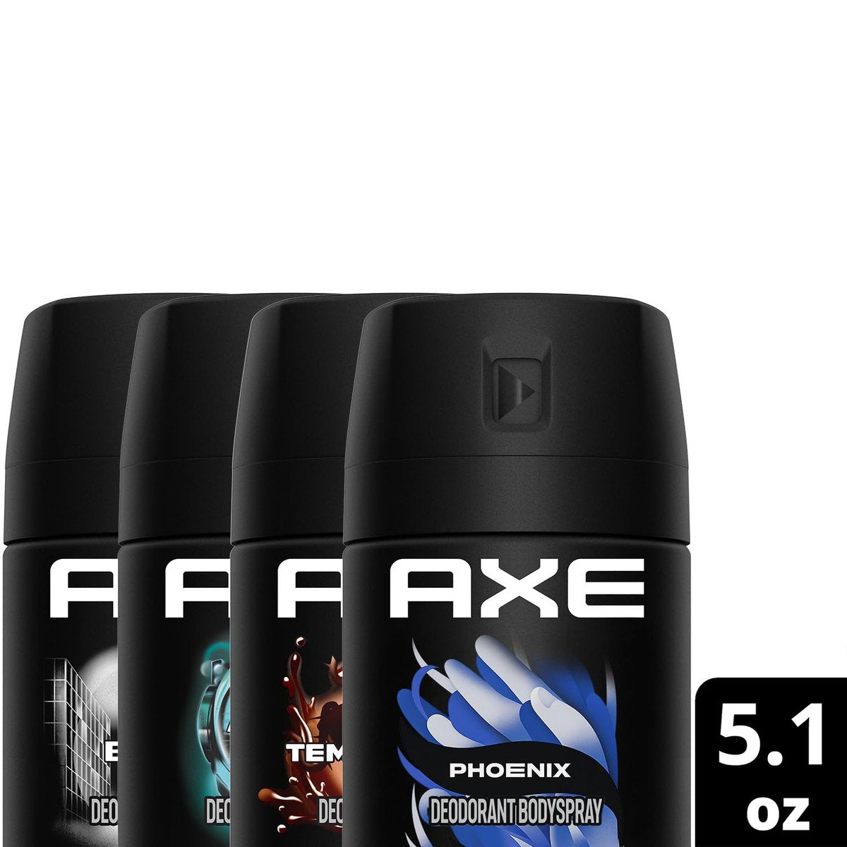 AXE Aluminum-Free Body Spray XL Variety 8-Pack – Dark Temptation, Black, Apollo, Phoenix – 48H Odor Protection, 5.1 Fl Oz Each Avelisse