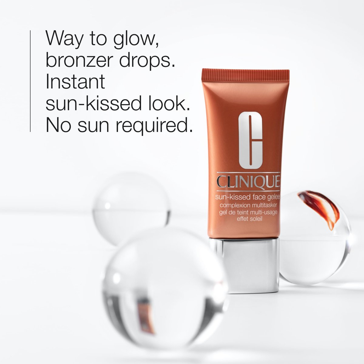 Clinique Sun-Kissed Face Gelee Complexion Multitasker Bronzing Drops - Universal Glow Skin Tint & Liquid Bronzer, 1 Fl Oz Avelisse