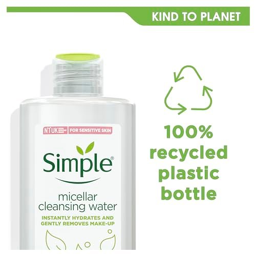 Simple Kind to Skin Cleansing Water Micellar 6.7 oz – Gentle Makeup Remover & Facial Cleanser for Sensitive Skin - görsel 10