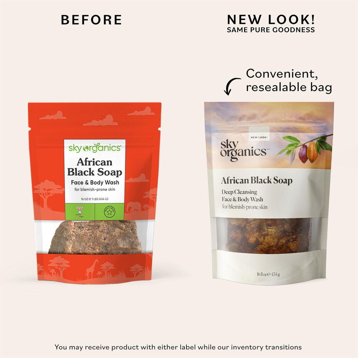 Sky Organics African Black Soap Bar – 16 oz Deep Cleansing Face & Body Wash for Blemish-Prone, Oily & Combination Skin – Natural, Vegan & Cruelty-Free Avelisse