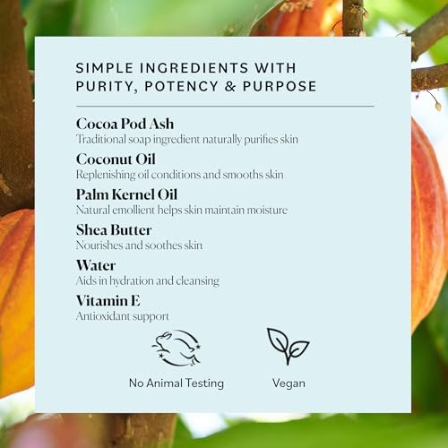 Sky Organics African Black Soap Bar – 16 oz Deep Cleansing Face & Body Wash for Blemish-Prone, Oily & Combination Skin – Natural, Vegan & Cruelty-Free Avelisse