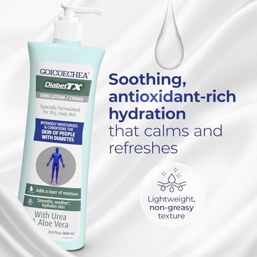 Goicoechea Diabet TX Diabetic Lotion with Urea for Dry Skin | Soothing Hydrating Cream with Aloe, Oatmeal & Vitamin E for Hands, Elbows, Feet & Body | Extra Dry Skin Support, 13.5 Oz | 1-Pack - görsel 11