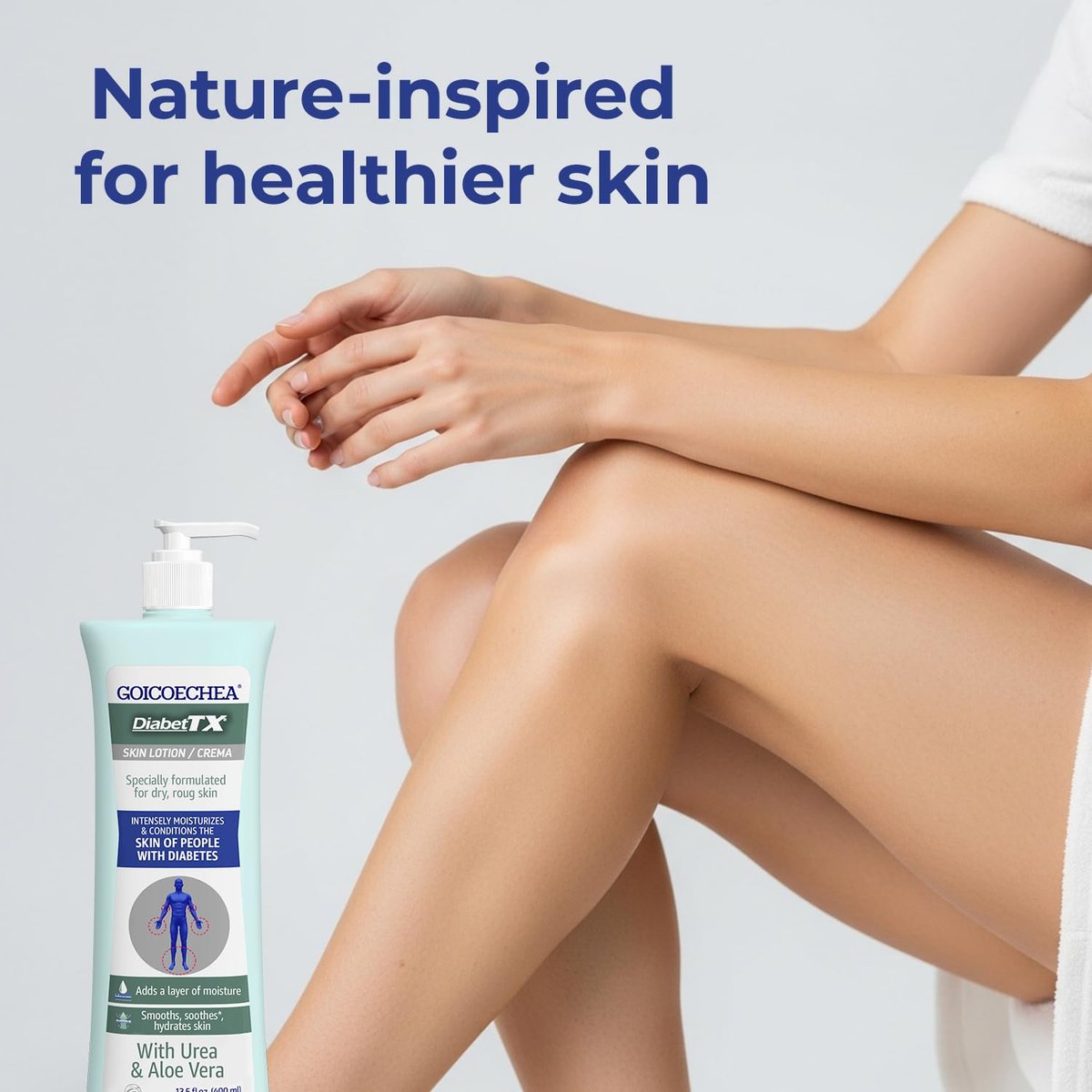 Goicoechea Diabet TX Diabetic Lotion with Urea for Dry Skin | Soothing Hydrating Cream with Aloe, Oatmeal & Vitamin E for Hands, Elbows, Feet & Body | Extra Dry Skin Support, 13.5 Oz | 1-Pack - görsel 16
