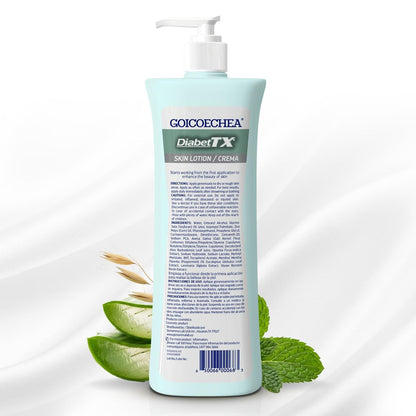 Goicoechea Diabet TX Diabetic Lotion with Urea for Dry Skin | Soothing Hydrating Cream with Aloe, Oatmeal & Vitamin E for Hands, Elbows, Feet & Body | Extra Dry Skin Support, 13.5 Oz | 1-Pack