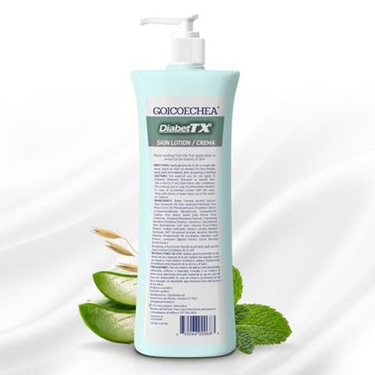 Goicoechea Diabet TX Diabetic Lotion with Urea for Dry Skin | Soothing Hydrating Cream with Aloe, Oatmeal & Vitamin E for Hands, Elbows, Feet & Body | Extra Dry Skin Support, 13.5 Oz | 1-Pack