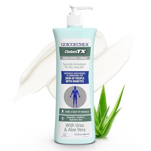 Goicoechea Diabet TX Diabetic Lotion with Urea for Dry Skin | Soothing Hydrating Cream with Aloe, Oatmeal & Vitamin E for Hands, Elbows, Feet & Body | Extra Dry Skin Support, 13.5 Oz | 1-Pack - görsel 1