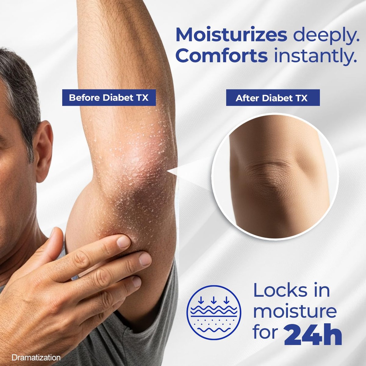 Goicoechea Diabet TX Diabetic Lotion with Urea for Dry Skin | Soothing Hydrating Cream with Aloe, Oatmeal & Vitamin E for Hands, Elbows, Feet & Body | Extra Dry Skin Support, 13.5 Oz | 1-Pack - görsel 8