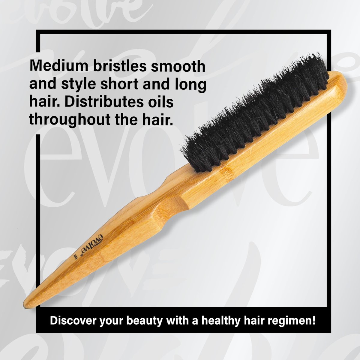 Evolve Perfect Edge Brush – Premium Boar Bristle Hair Brush for Styling and Smoothing - görsel 9