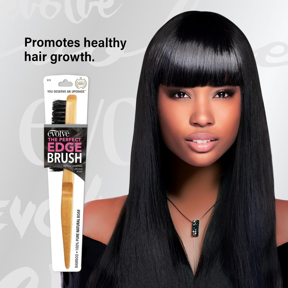Evolve Perfect Edge Brush – Premium Boar Bristle Hair Brush for Styling and Smoothing - görsel 7