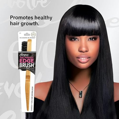 Evolve Perfect Edge Brush – Premium Boar Bristle Hair Brush for Styling and Smoothing