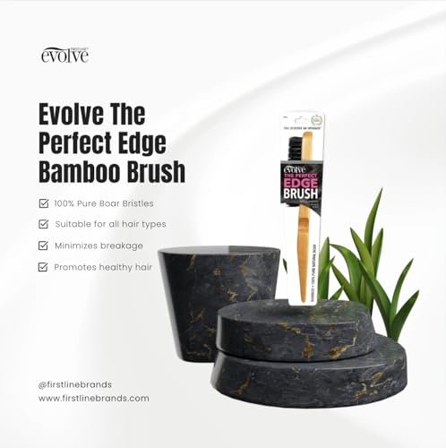 Evolve Perfect Edge Brush – Premium Boar Bristle Hair Brush for Styling and Smoothing - görsel 12