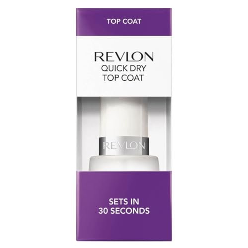 Revlon Quick Dry Top Coat Nail Polish – Clear, Chip Resistant, High Shine Finish, 0.5 Fl Oz Avelisse