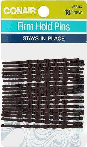 Scunci 18-Piece Firm Hold Bobby Pins – Brown, 0.3 oz