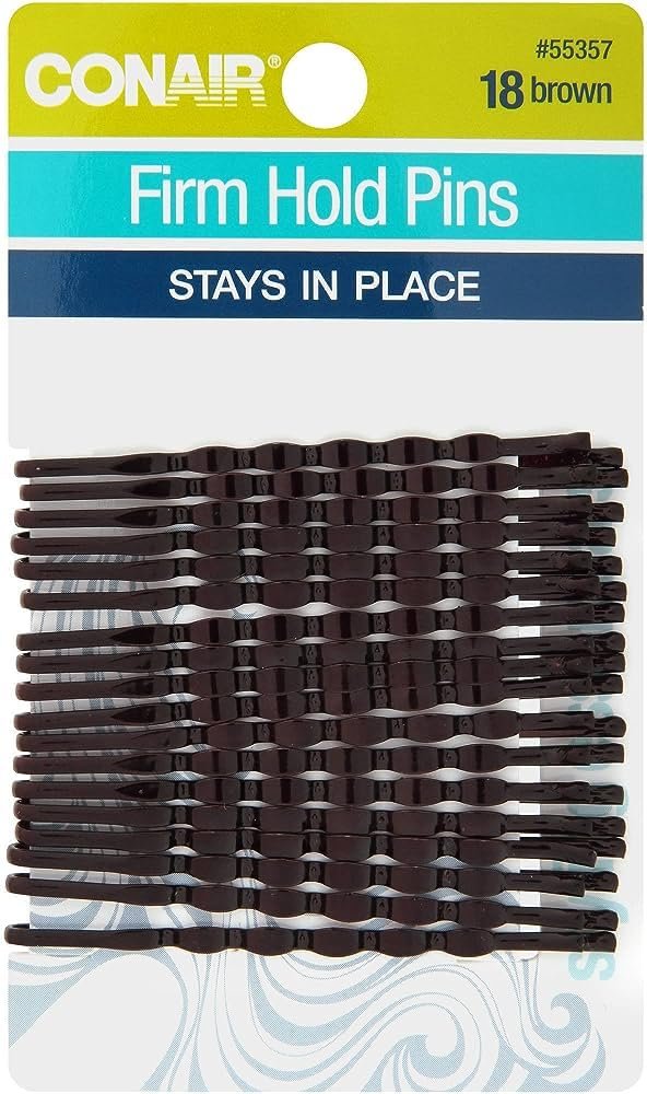 Scunci 18-Piece Firm Hold Bobby Pins – Brown, 0.3 oz - görsel 1