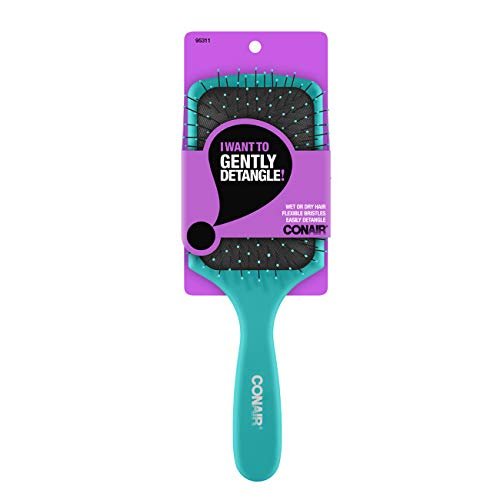 Conair Detangling Paddle Brush - Gentle for All Hair Types, Pink - görsel 12