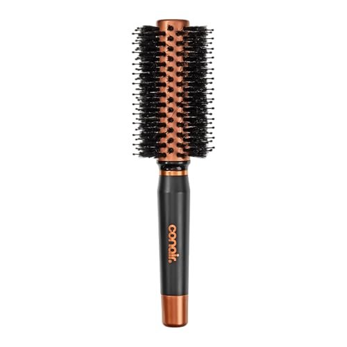 Conair Quick Dry Copper Round Hair Brush - Blow Out Styler for Voluminous Looks, Nylon & Boar Bristles, Fast Drying - görsel 1