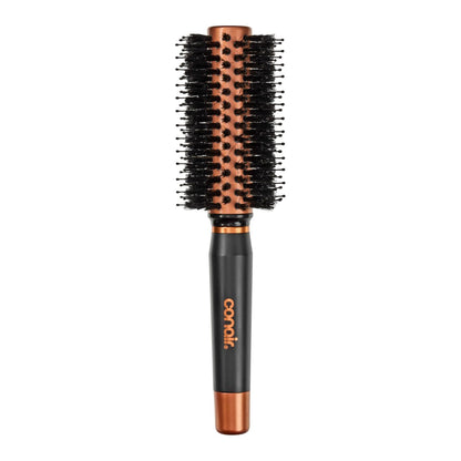 Conair Quick Dry Copper Round Hair Brush - Blow Out Styler for Voluminous Looks, Nylon & Boar Bristles, Fast Drying
