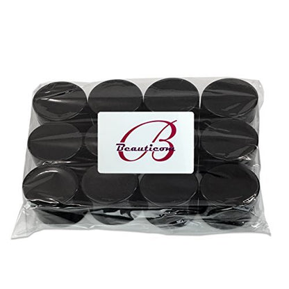 Beauticom 12 Pack 7G/7ml (0.25oz) Black Double Wall Plastic Jars with Foam Lined Lid for Lotion, Creams, Toners, Lip Balms, Makeup Samples - BPA Free