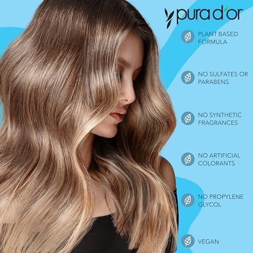 PURA D'OR Hair Thinning Therapy Biotin Conditioner – 16 oz, Clinically Tested, Low Lather Deep Moisturizing for Women & Men, Color Safe Avelisse