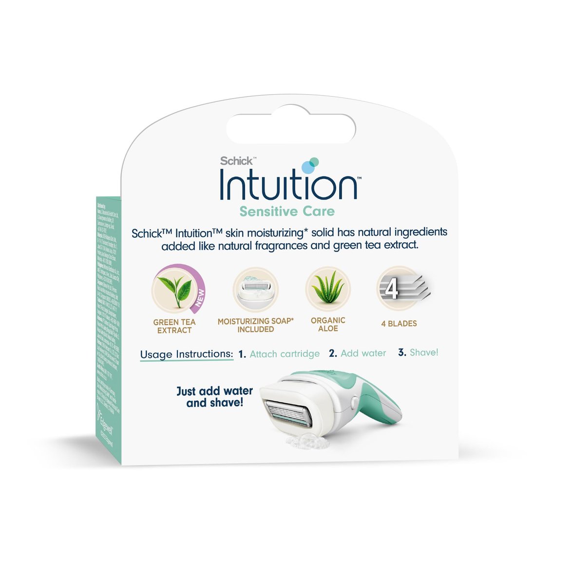 Schick Intuition Sensitive Care Razor Blade Refill Cartridges, 3 Count – Smooth, Sensitive Skin Shaving - görsel 3