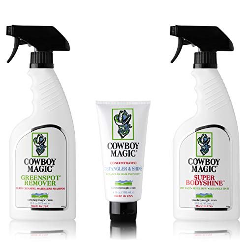 Cowboy Magic Greenspot + Super Body Shine 16 oz Each with Detangler & Shine 4 oz - görsel 2
