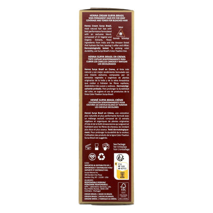 Surya Brasil Henna Cream Hair Color Treatment - Copper (2.37 oz / 70 ml) - Natural & Organic Hair Dye Avelisse
