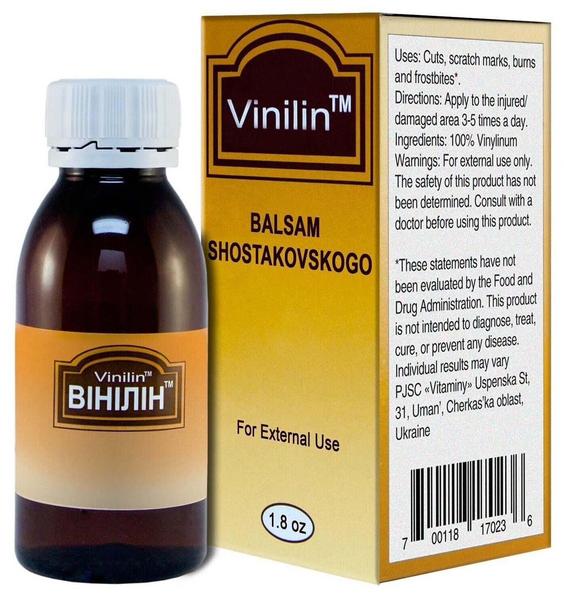 Vinilin (Shostakovsky Balsam) 50g/1.8oz – Soothing Balm for Skin Care Avelisse