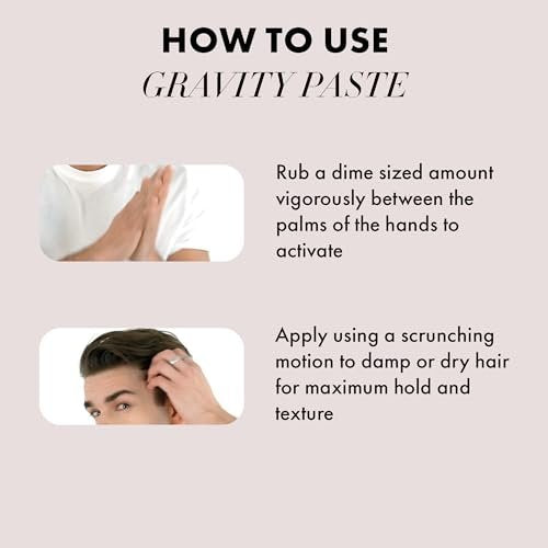 Hanz de Fuko Gravity Paste – Premium Men's Hair Styling Paste – High Hold, Medium Shine – 2 oz Travel Size Avelisse