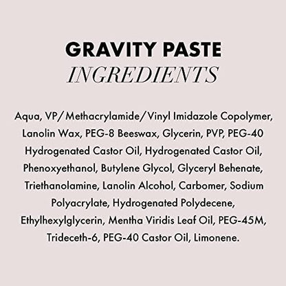 Hanz de Fuko Gravity Paste – Premium Men's Hair Styling Paste – High Hold, Medium Shine – 2 oz Travel Size Avelisse