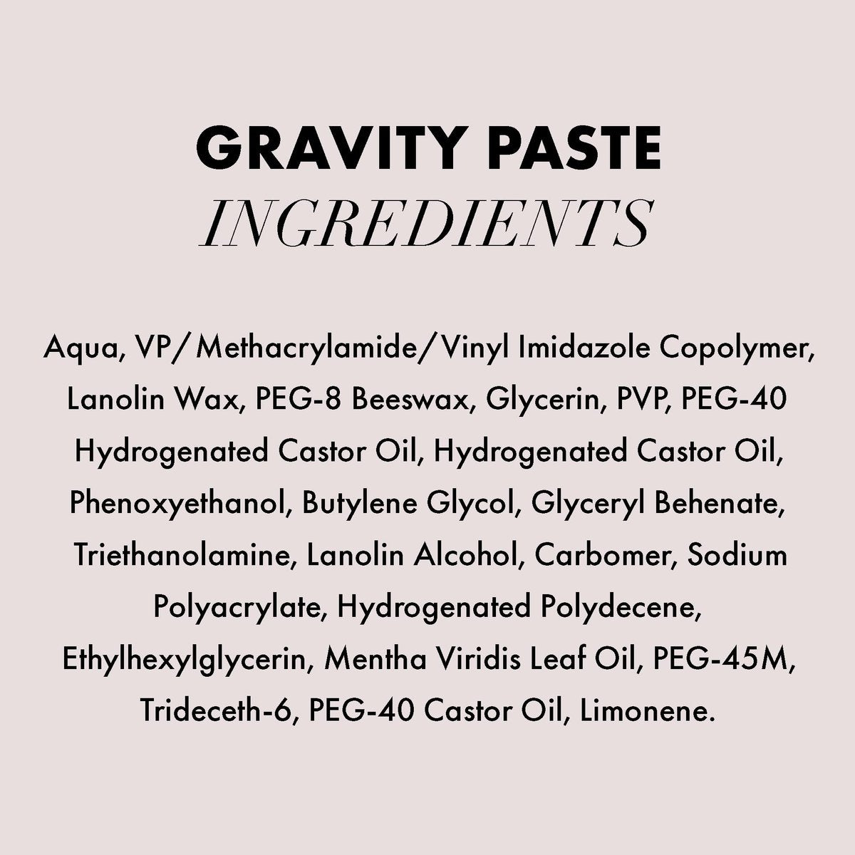 Hanz de Fuko Gravity Paste – Premium Men's Hair Styling Paste – High Hold, Medium Shine – 2 oz Travel Size Avelisse