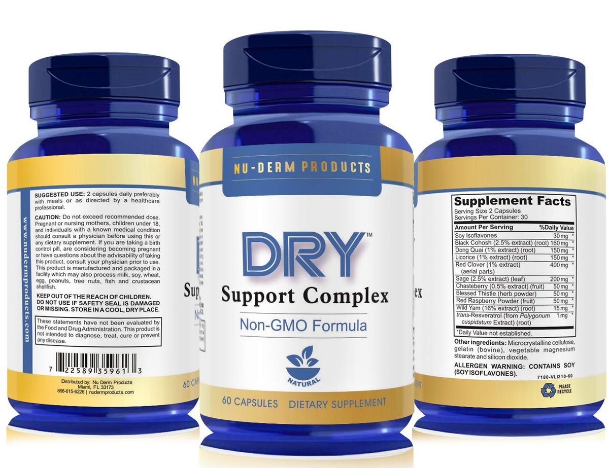 DRY Hyperhidrosis Treatment Pills – Natural Antiperspirant Vitamins for Sweaty Hands, Feet, Underarms & Night Sweats (60 Count) Avelisse