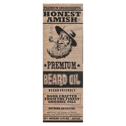 Honest Amish Premium Beard Oil - 2 oz - All Natural, Handcrafted Beard Conditioner