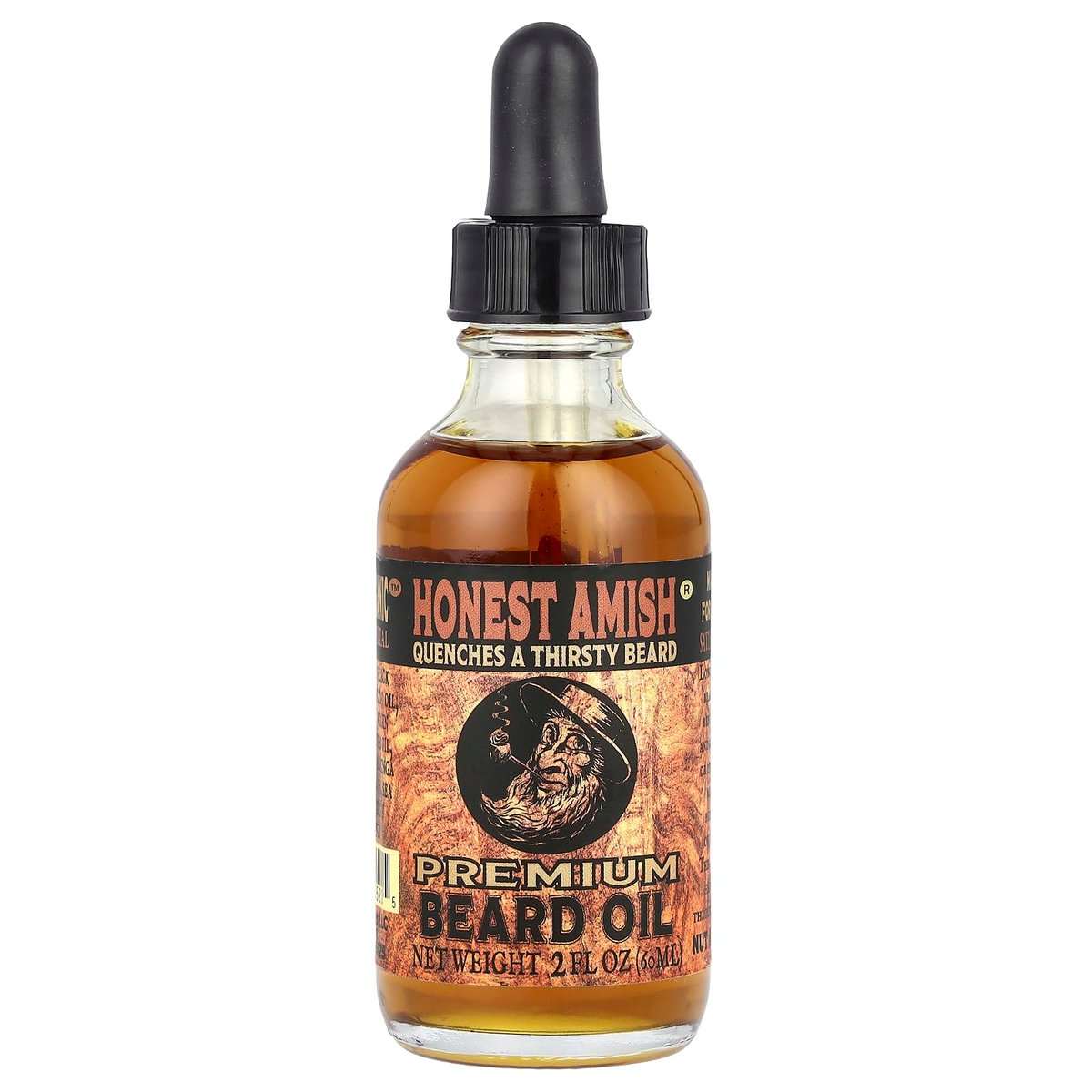 Honest Amish Premium Beard Oil - 2 oz - All Natural, Handcrafted Beard Conditioner - görsel 1