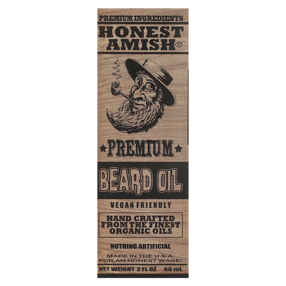 Honest Amish Premium Beard Oil - 2 oz - All Natural, Handcrafted Beard Conditioner - görsel 3