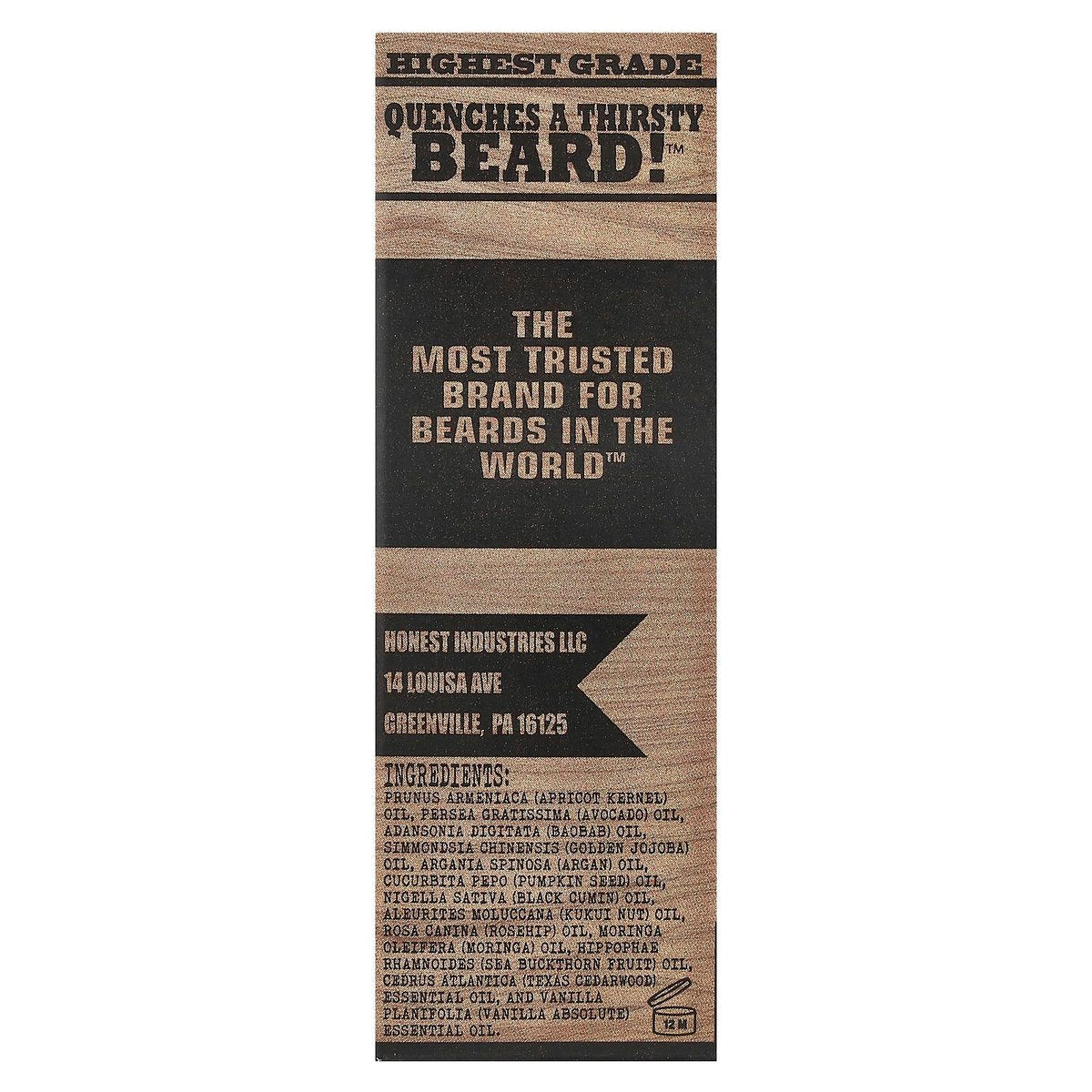 Honest Amish Premium Beard Oil - 2 oz - All Natural, Handcrafted Beard Conditioner - görsel 5