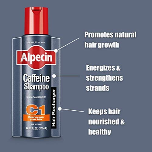 Alpecin C1 Caffeine Shampoo 8.45 Oz (Pack of 3) – Hair Performance Enhancer, Promotes Natural Hair Growth and Thickness, Energizes Scalp Avelisse