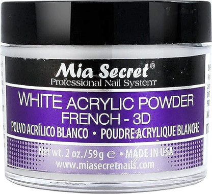 Mia Secret White Acrylic Powder (2 oz) - Professional Nail Enhancement Avelisse