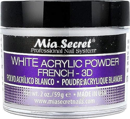 Mia Secret White Acrylic Powder (2 oz) - Professional Nail Enhancement Avelisse