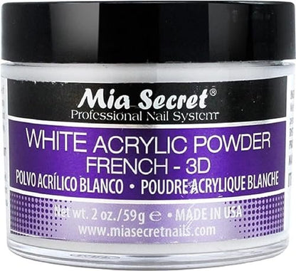 Mia Secret White Acrylic Powder (2 oz) - Professional Nail Enhancement Avelisse