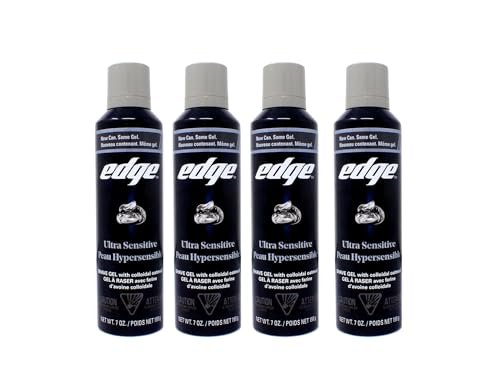 Edge Shave Gel Ultra Sensitive, Fragrance Free - 7 oz (Pack of 4) Avelisse