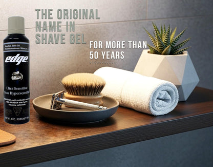 Edge Shave Gel Ultra Sensitive, Fragrance Free - 7 oz (Pack of 4) Avelisse
